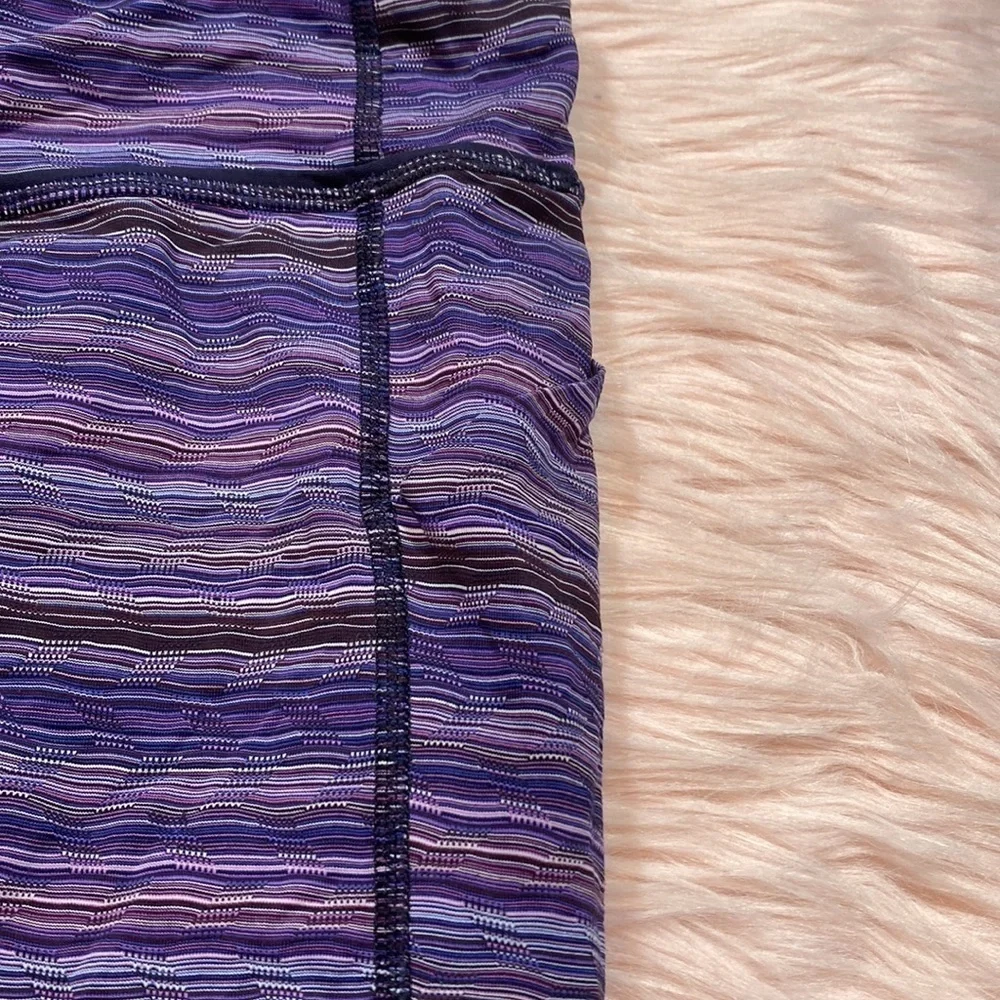 Lululemon Pace Rival Crop Leggings Spacedye Twist Ultra Violet sz 6